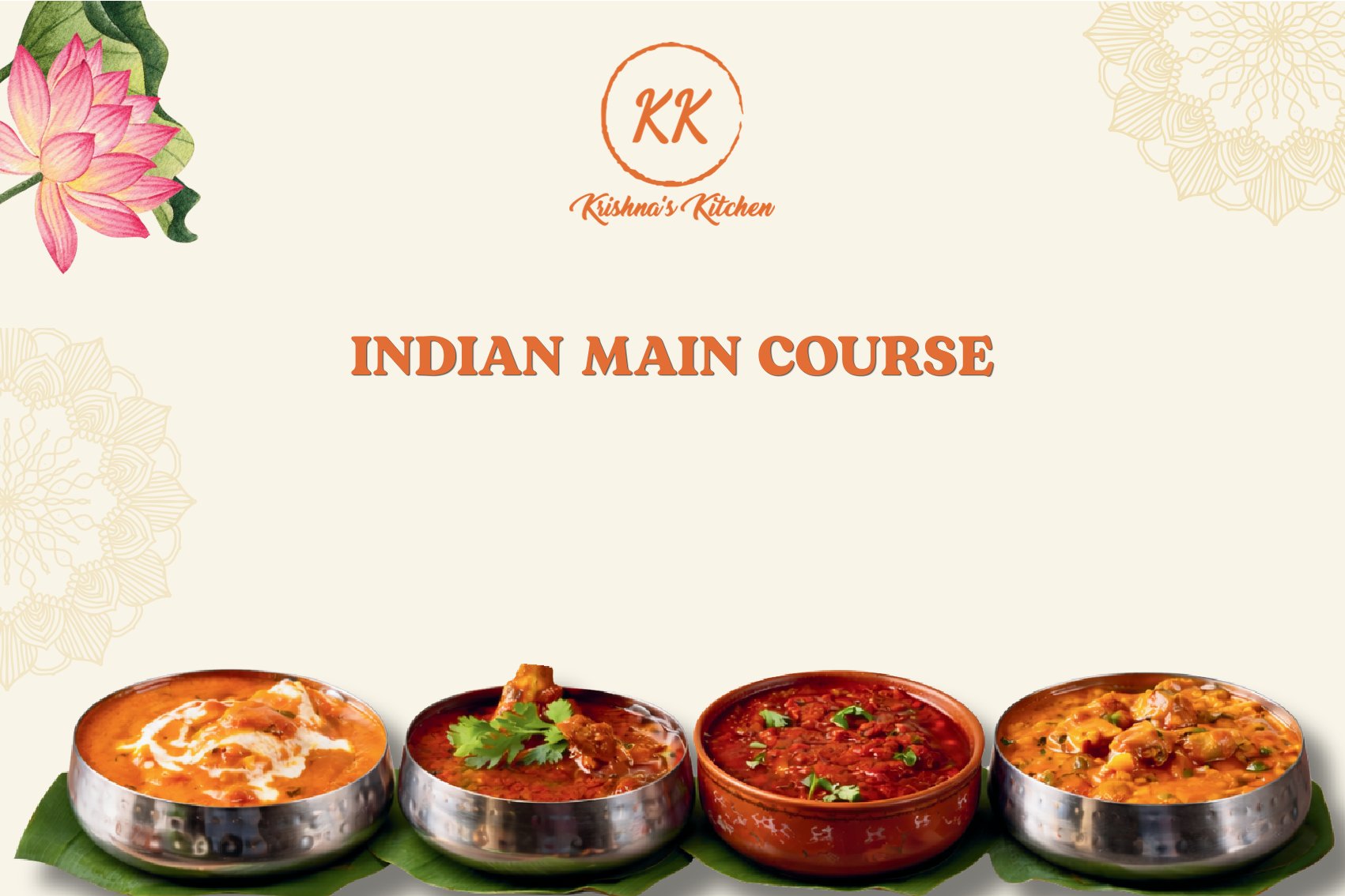 Krishna's Kitchen Menu 1
